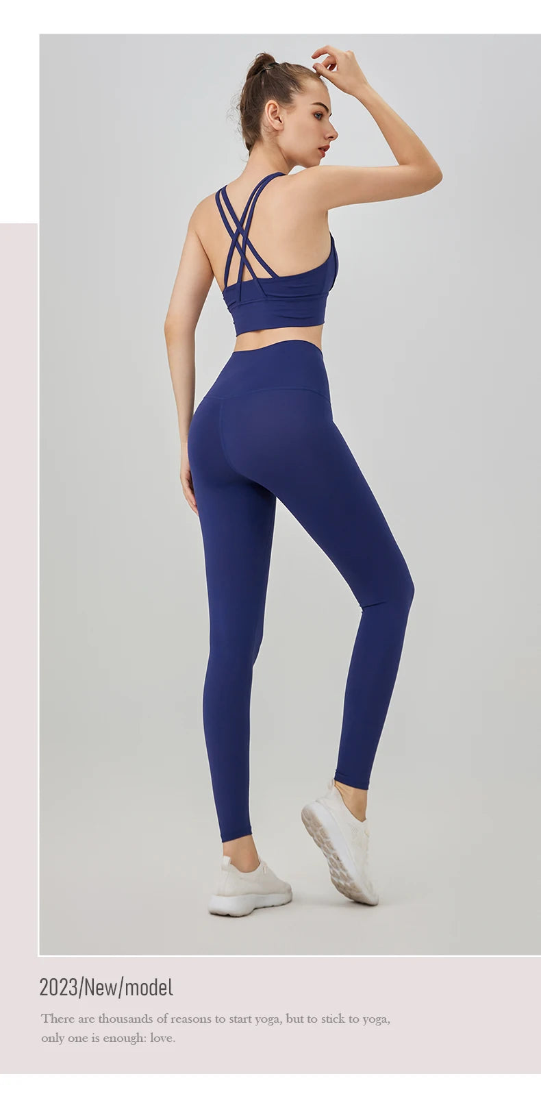 Ropa de Yoga de 2 piezas, chándal para mujer, ropa atlética, traje de Fitness para Pilates, entrenamiento de gimnasio, ropa de realce, Sujetador deportivo, traje de mallas