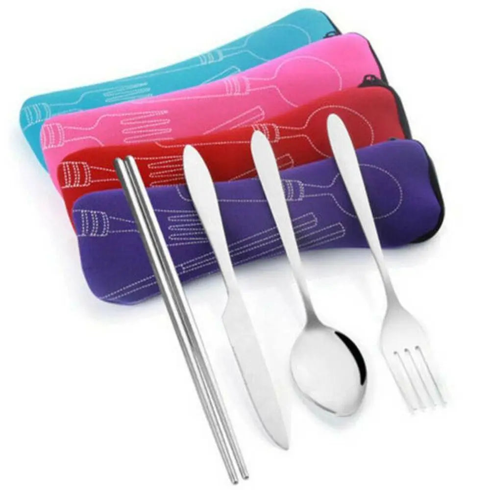 Bolsa de vajilla de embalaje de viaje, alta calidad, portátil, sin vajilla, bolsas para cubiertos, Picnic, tenedor, cuchara, estuche para vajilla