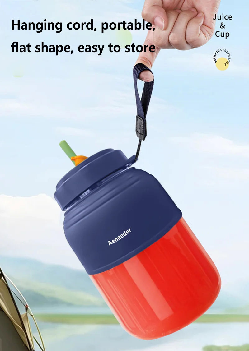 Exprimidor de Frutas Portátil Inalámbrico de 1300 ml, Recargable, Pequeño, para Alimentos Complementarios, Hielo Picado, Multifuncional, para el Hogar, 2026
