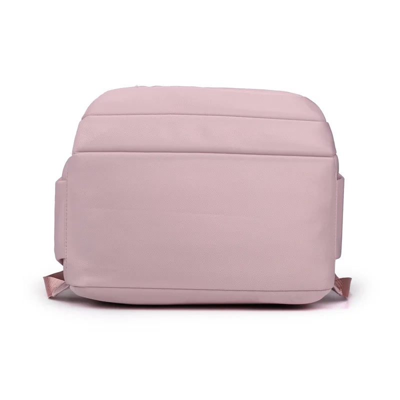 Mochila escolar de nailon con colgante para niñas, de viaje con múltiples bolsillos morral, impermeable, informal, estilo Simple