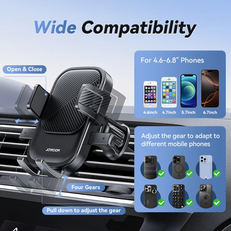 Joyroom Soporte para teléfono para automóvil 360 °   Soporte para teléfono con rotación de ventilación de aire para coche, soporte Universal para teléfono móvil manos libres para teléfonos de 4,7-6,9 pulgadas