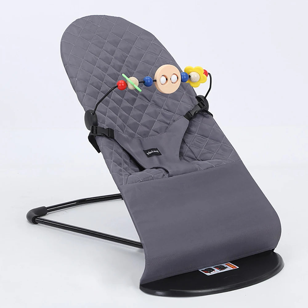 Mecedora AnGku para bebé, columpio plegable para bebé de 0 a 12 meses, conducto para bebé con ajuste de altura de tres velocidades y juguetes