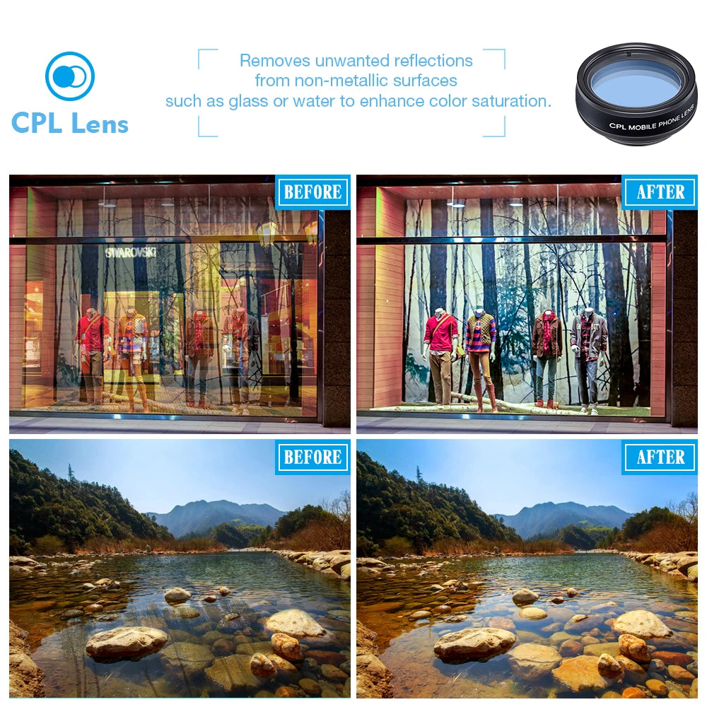 APEXEL-Kit de lentes para teléfono móvil, teleobjetivo 22X, ojo de pez, lente Macro gran angular, filtros de flujo de estrella CPL para todos los teléfonos inteligentes, 10 en 1