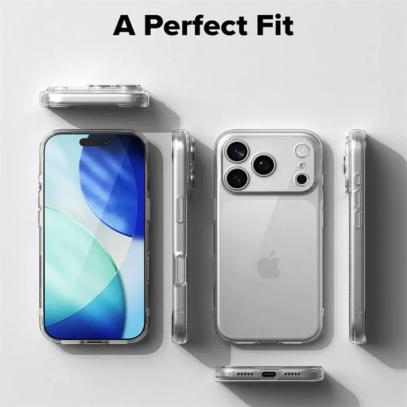 Fundas de teléfono transparentes ultrafinas de TPU para iPhone 17 16 15 14 13 12 11 Pro Max Plus 17 Air 16E XR XS Max cubierta de silicona transparente
