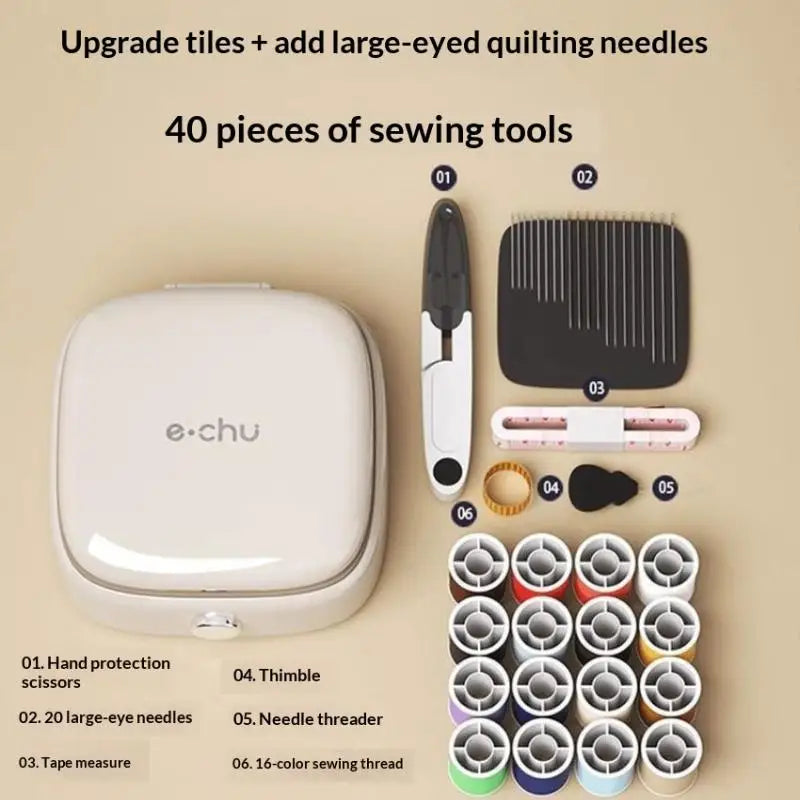 Mini kit de costura magnético, kit de aguja y hilo, suministros y accesorios de costura