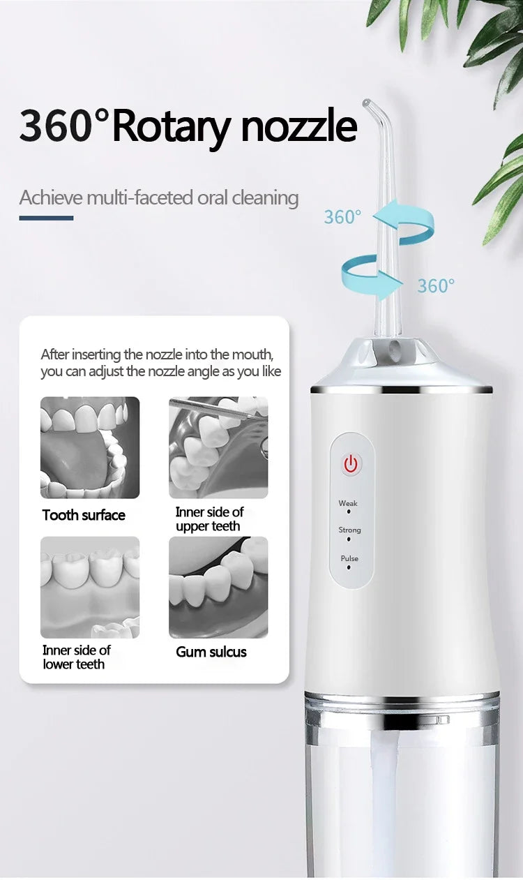Irrigador Oral, aparato de hilo Dental con chorro de agua, hilo dental para odontología, lavadora bucal, herramientas de limpieza para blanqueamiento Dental