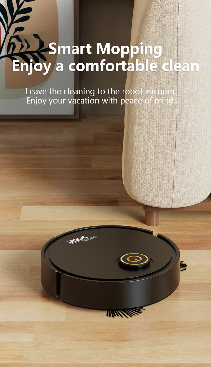 Robot aspirador de barrido inteligente 3 en 1, fregona lavable de succión fuerte de 6000pa para pelo de mascotas, suelo duro, Ideal para el hogar y la cocina