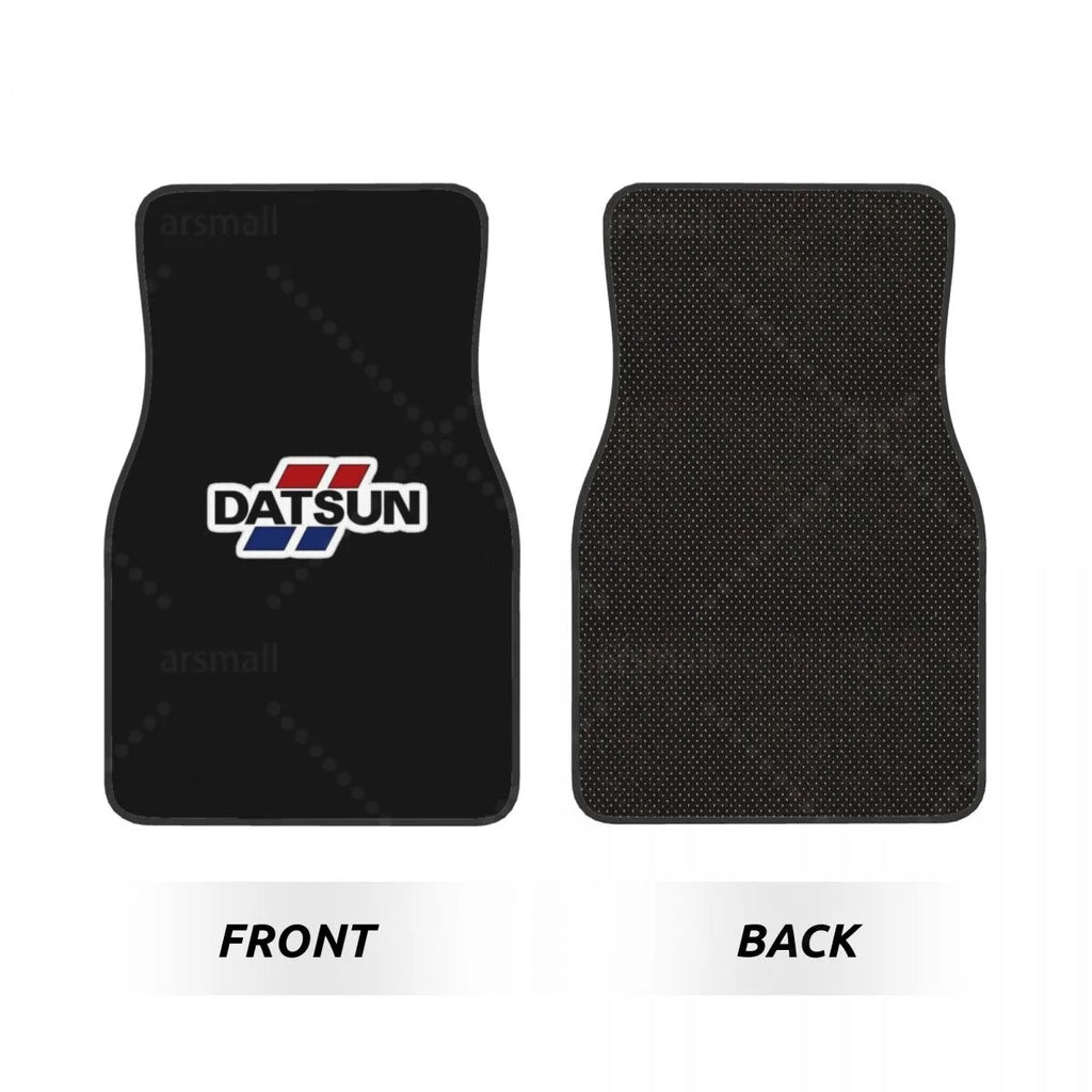 Datsun Alfombrillas de Coche Alfombras Antideslizantes Alfombras Delanteras y Traseras Alfombrillas de Coche Juego de 4 Piezas Accesorios de Decoración para Auto