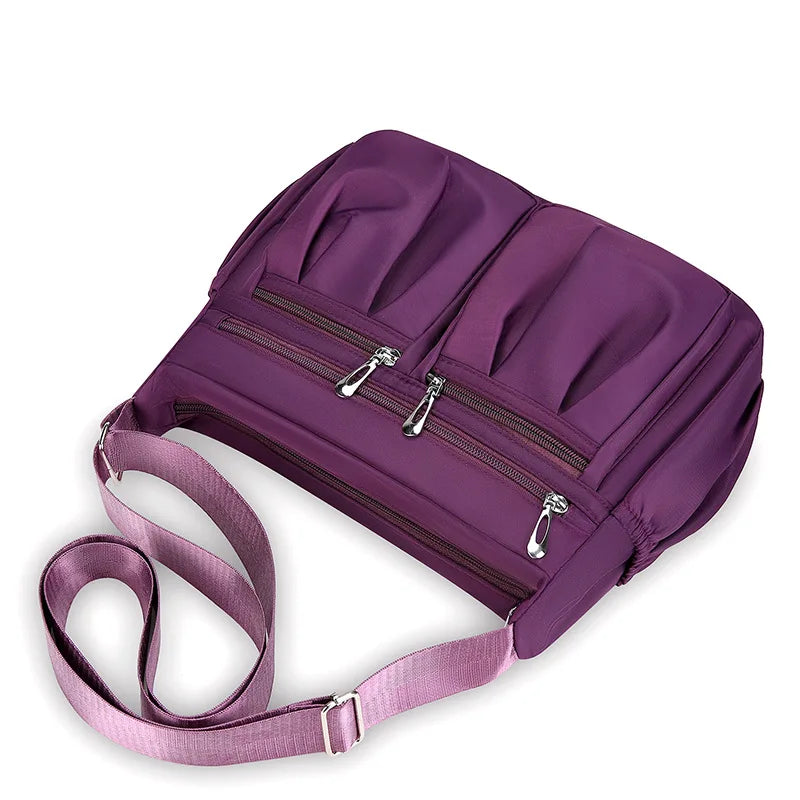 Bolso cruzado de nailon para mujer, bolso de hombro de gran capacidad, bolso femenino con múltiples bolsillos, bolso de compras de viaje para mujer, bolso de ocio