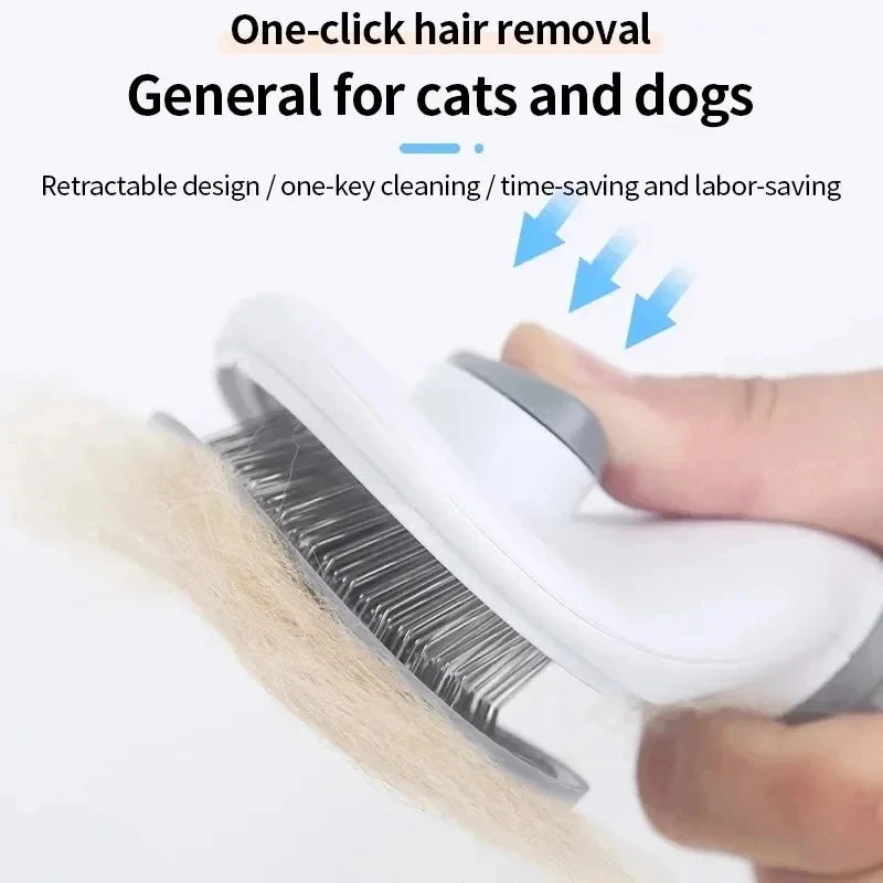 Cepillo para perros y gatos, peine de autolimpieza, removedor de pelo, herramientas de aseo, accesorios para mascotas