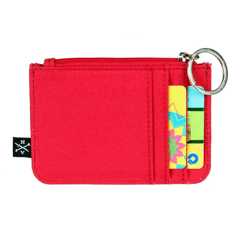 Monedero para mujer, cartera delgada minimalista para hombre, tarjetero, monedero de lona 4642