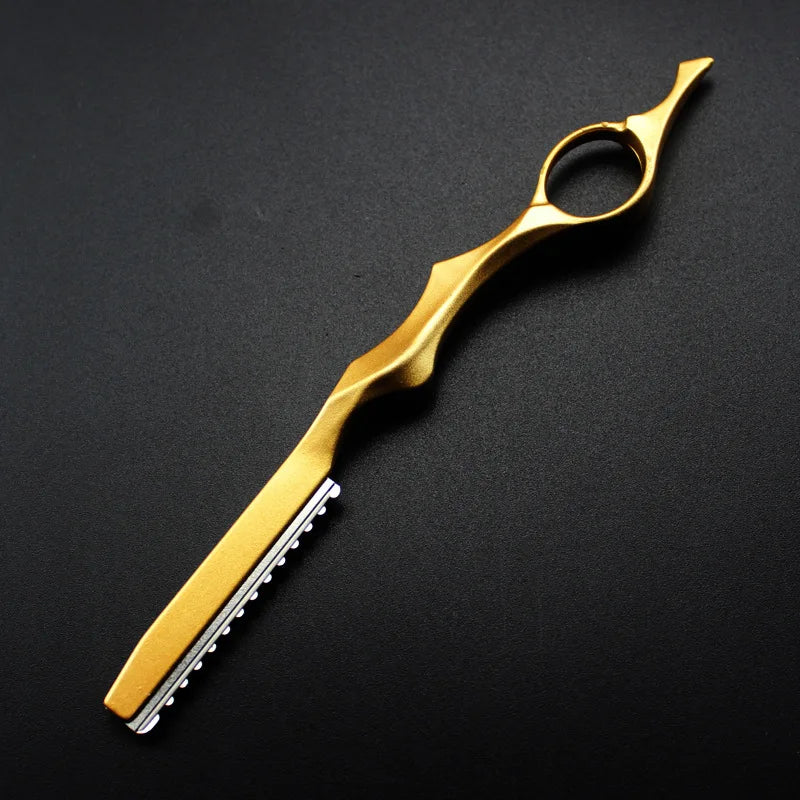 Navaja de Aluminio para Adelgazar el Cabello, Cuchilla de Corte Profesional, Afilada, para Barbería, Herramientas de Salón