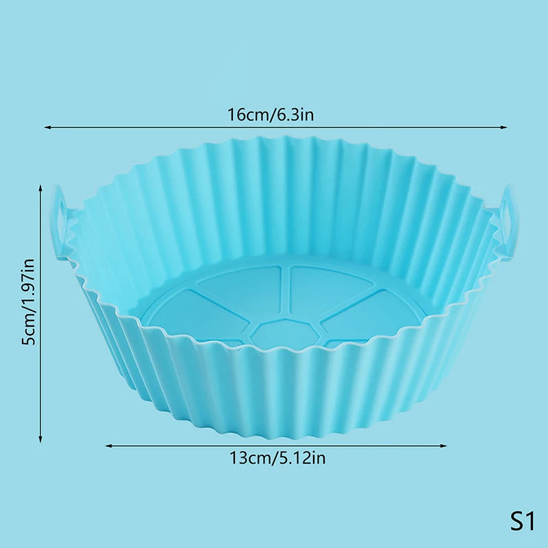 Molde Universal de silicona para freidora de aire, estera de silicona para freidora de aire, estera para hornear, estera para hornear de silicona, 20/16CM