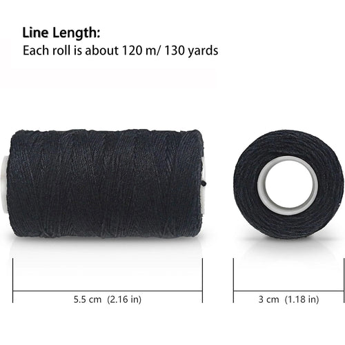 3 rollos de hilos para tejer cabello con 10 piezas, agujas de coser, hilos para tejer para hacer pelucas, costura a mano, trama de cabello DIY