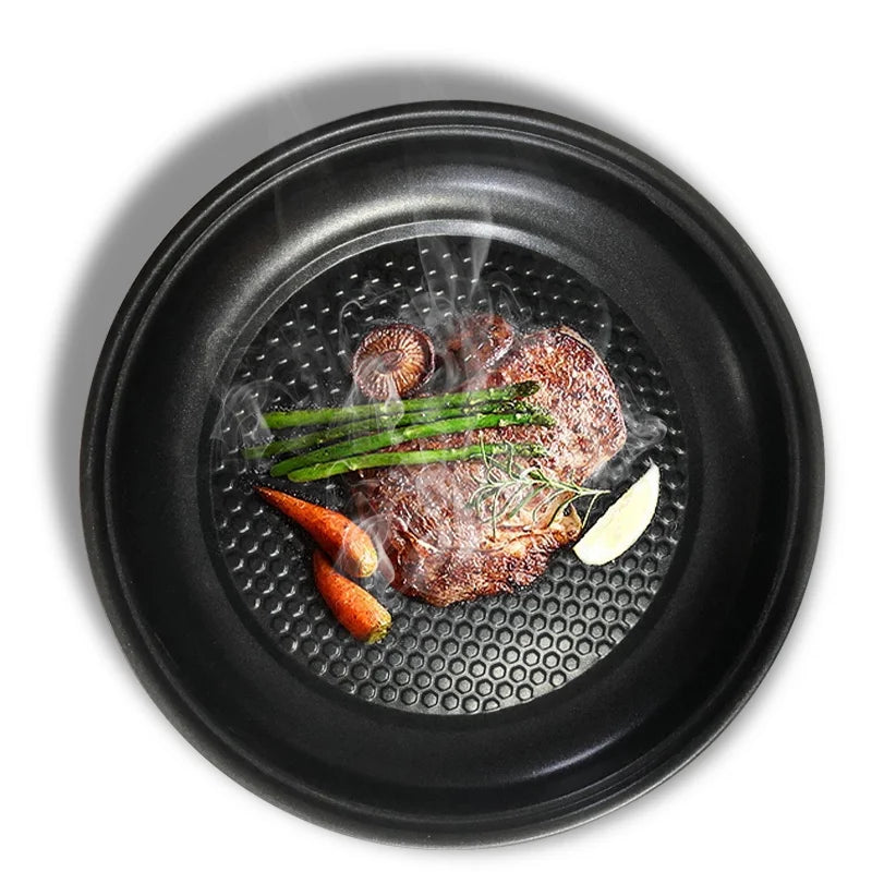 Sartén eléctrica multicocina, 220V, barbacoa casera, filete frito, tortilla de pescado, sartén antiadherente, máquina de cocina