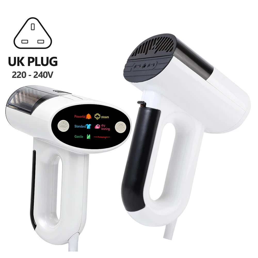Vaporizador de ropa portátil 2 en 1 de 1000W con potente adsorción al vacío, planchado en vapor y en seco, que alisa las arrugas difíciles.