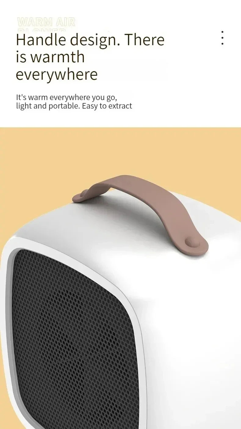 Calentador Portátil de 500W para Espacios Pequeños, Calentamiento Rápido, Ligero, Calentador de Aire Caliente de Escritorio, Ventilador Calefactor para Interiores, Oficina, Hogar y Exteriores 2026