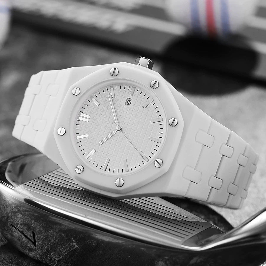 Nueva moda, Reloj con calendario de lujo para Hombre, relojes de cuarzo informales de negocios para mujer, Reloj deportivo de plástico, relojes para estudiantes, Reloj para Hombre