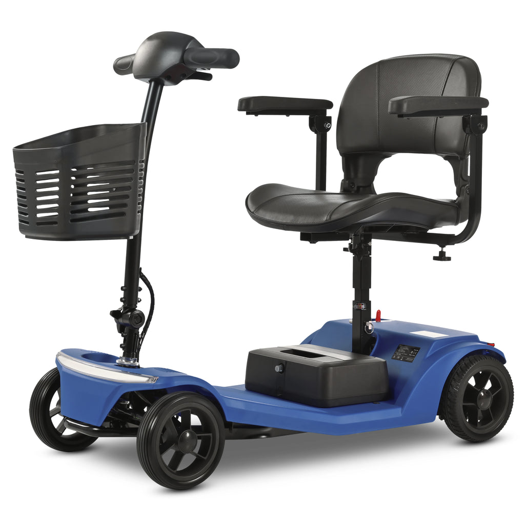 SWEETRICH S2 Scooter Eléctrico Plegable y Ajustable de Cuatro Ruedas y 250W con Freno Electromagnético para Personas Mayores y con Discapacidad