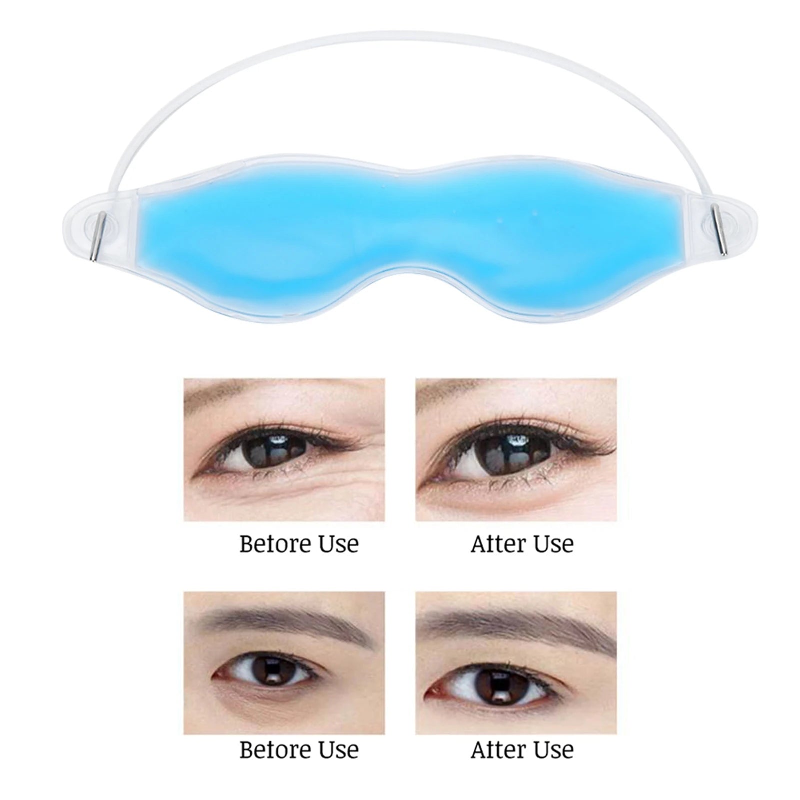 Mascarilla refrescante de Gel para ojos, almohadillas de compresión para terapia de hielo, gafas para dormir, parche de Spa, Gel curativo para máscara cómoda, eliminador de ojeras