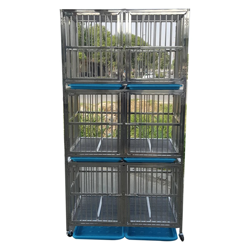 Jaula Plegable de Alambre Metálico Reforzado de Acero Inoxidable para Perros Grandes, Casetas Plegables para Mascotas, Jaulas para Perros Adultos en Oferta