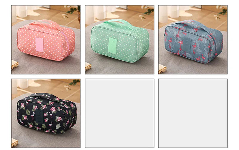 SNUGUG Bolsa de almacenamiento de ropa interior portátil, organizador ligero a prueba de polvo, contenedor de viaje multifuncional, bolsa de almacenamiento de sujetador