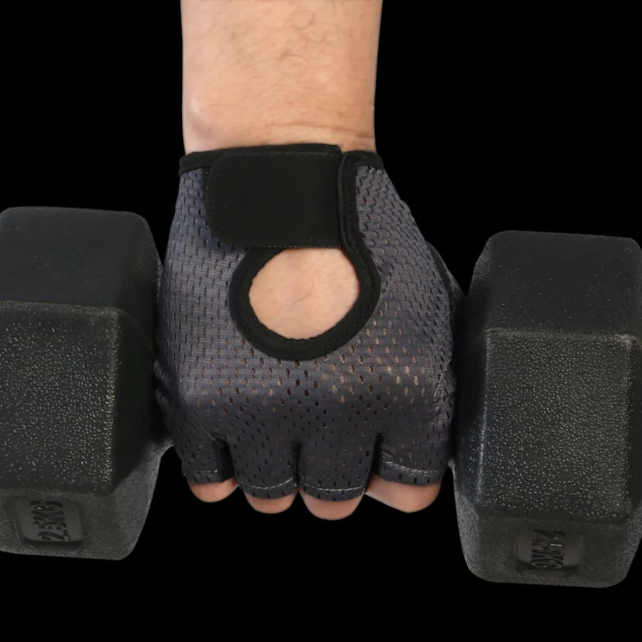 Guantes de levantamiento de pesas Protección completa de la palma, guantes de entrenamiento para gimnasio, ciclismo, ejercicio, transpirables, súper livianos para hombres y
