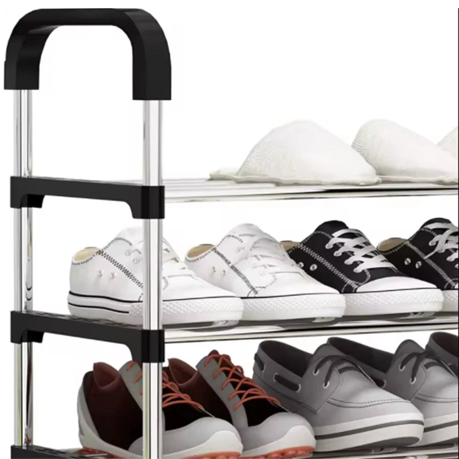 Organización familiar 6/7/8 capas de estantes de zapatos, montaje simple, almacenamiento a gran capacidad, adecuado para almacenamiento múltiple de zapatos