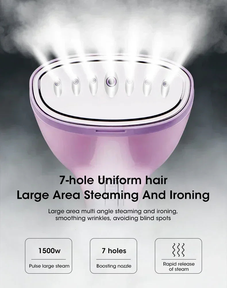 Vaporizador de ropa portátil de 1500W para ropa, máquina de plancha de vapor eléctrica pequeña portátil de tela para el hogar, 330ml, para uso doméstico y de viaje