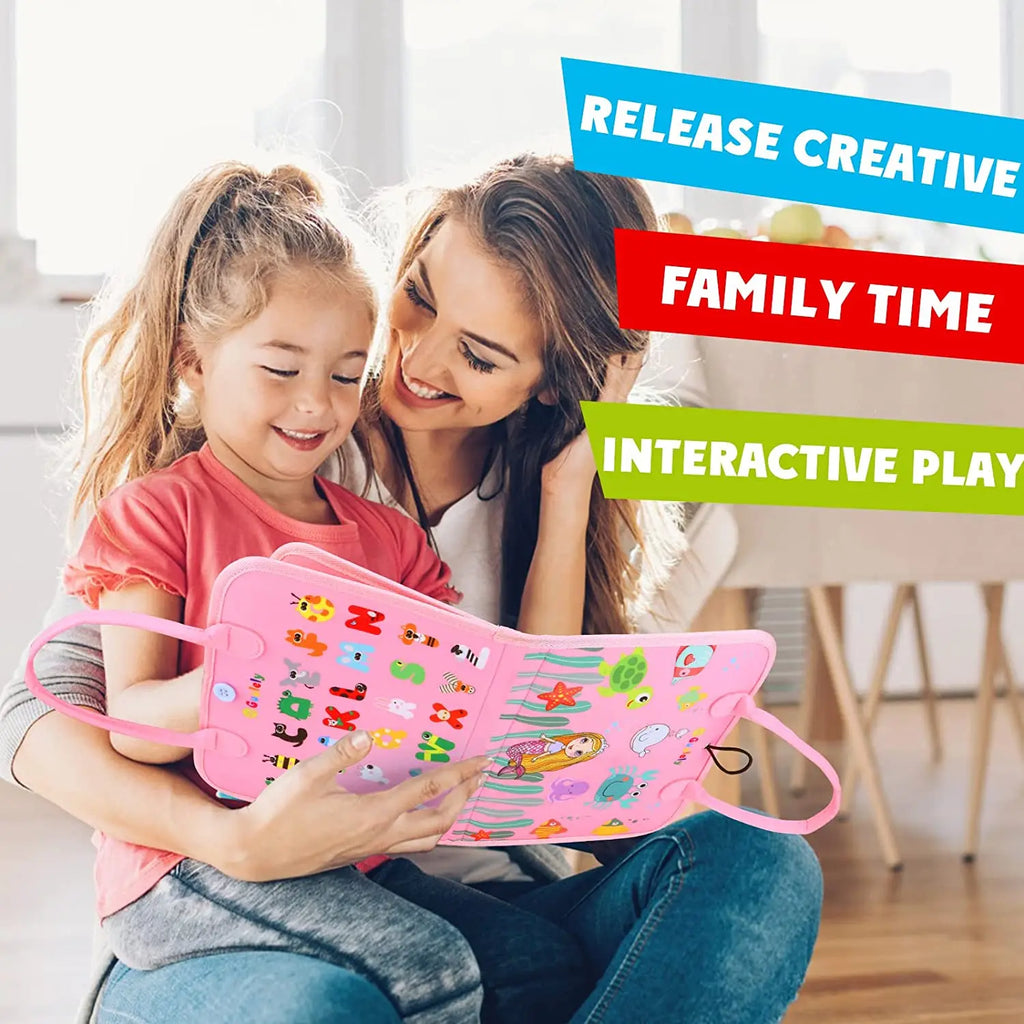 Juguetes Montessori, tablero ocupado, tablero de desarrollo de actividades sensoriales para niños pequeños para habilidades motoras, juguetes educativos de actividades de viaje