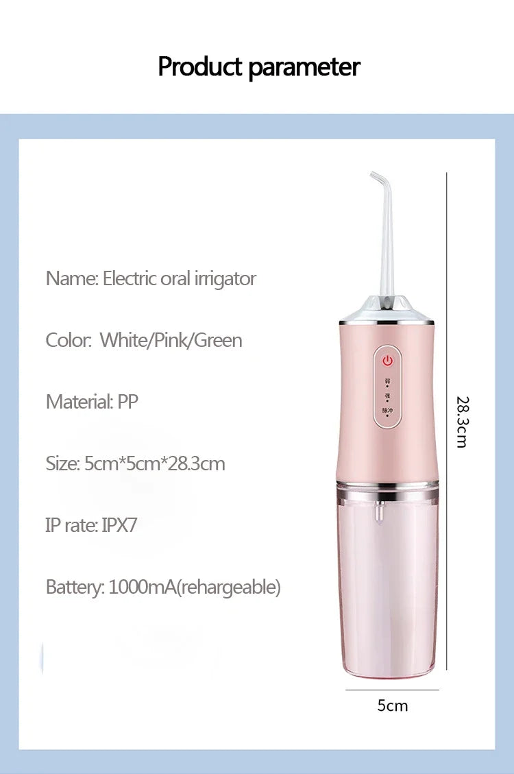 Irrigador Oral, aparato de hilo Dental con chorro de agua, hilo dental para odontología, lavadora bucal, herramientas de limpieza para blanqueamiento Dental