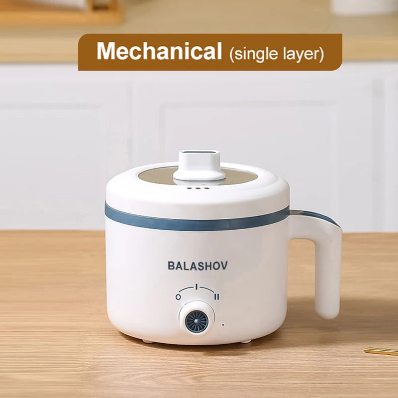 Olla arrocera eléctrica de 1,7 l, doble capa, 220V, multicocina antiadherente, multicocina mecánica inteligente, olla de arroz al vapor para el hogar