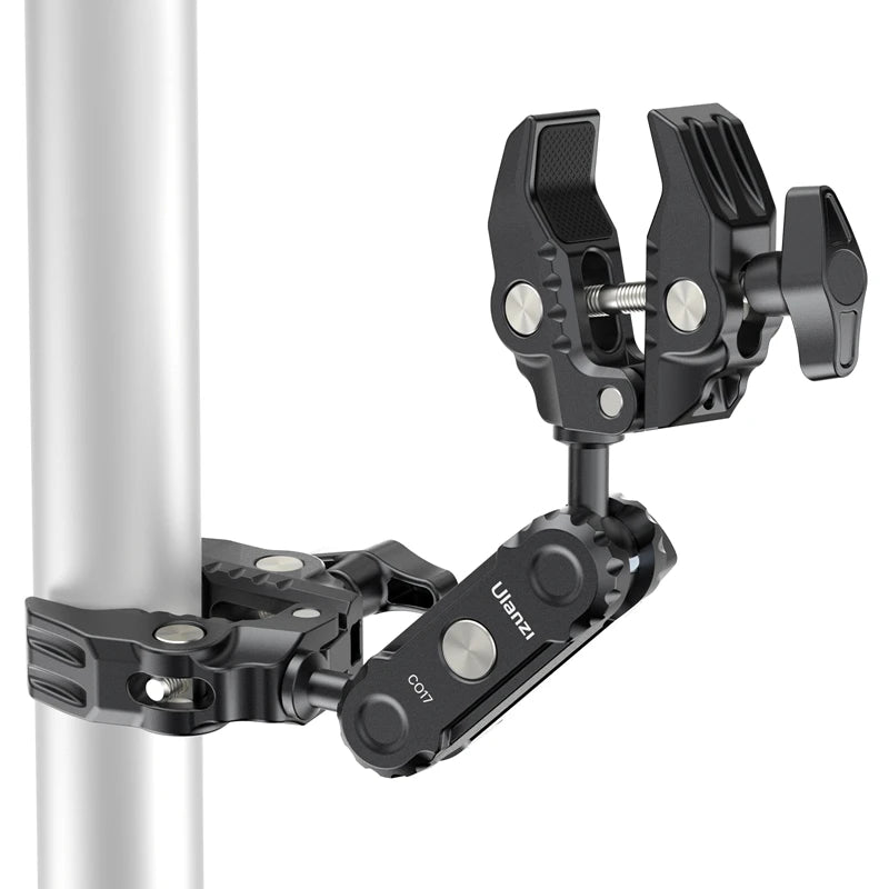 Super Abrazadera Ulanzi CO17 con 360 °   Adaptador Arri de brazo mágico con abrazaderas dobles de doble cabezal para luz LED de paraguas de cámara panorámica