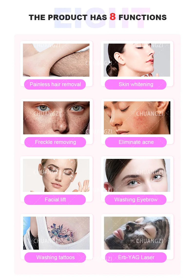 Máquina Láser IPL 2 en 1 para Eliminación de Tatuajes, Certificación CE, Máquina de Depilación Láser OPT ND YAG