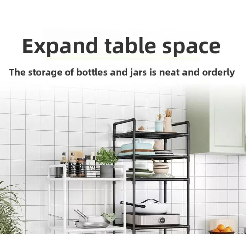 Carrito de almacenamiento para cocina con estantes - unidad de almacenamiento doméstica de varios niveles - organizador de estantes para baño