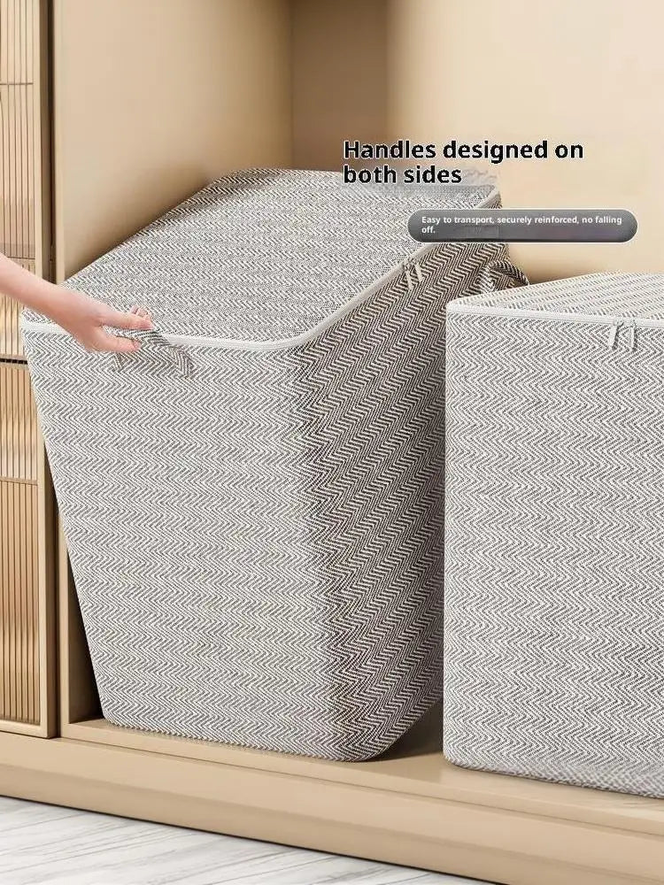 Caja de almacenamiento de ropa de gran tamaño con cubierta, cesta de lavandería grande, bolsa organizadora para bebé, plegable