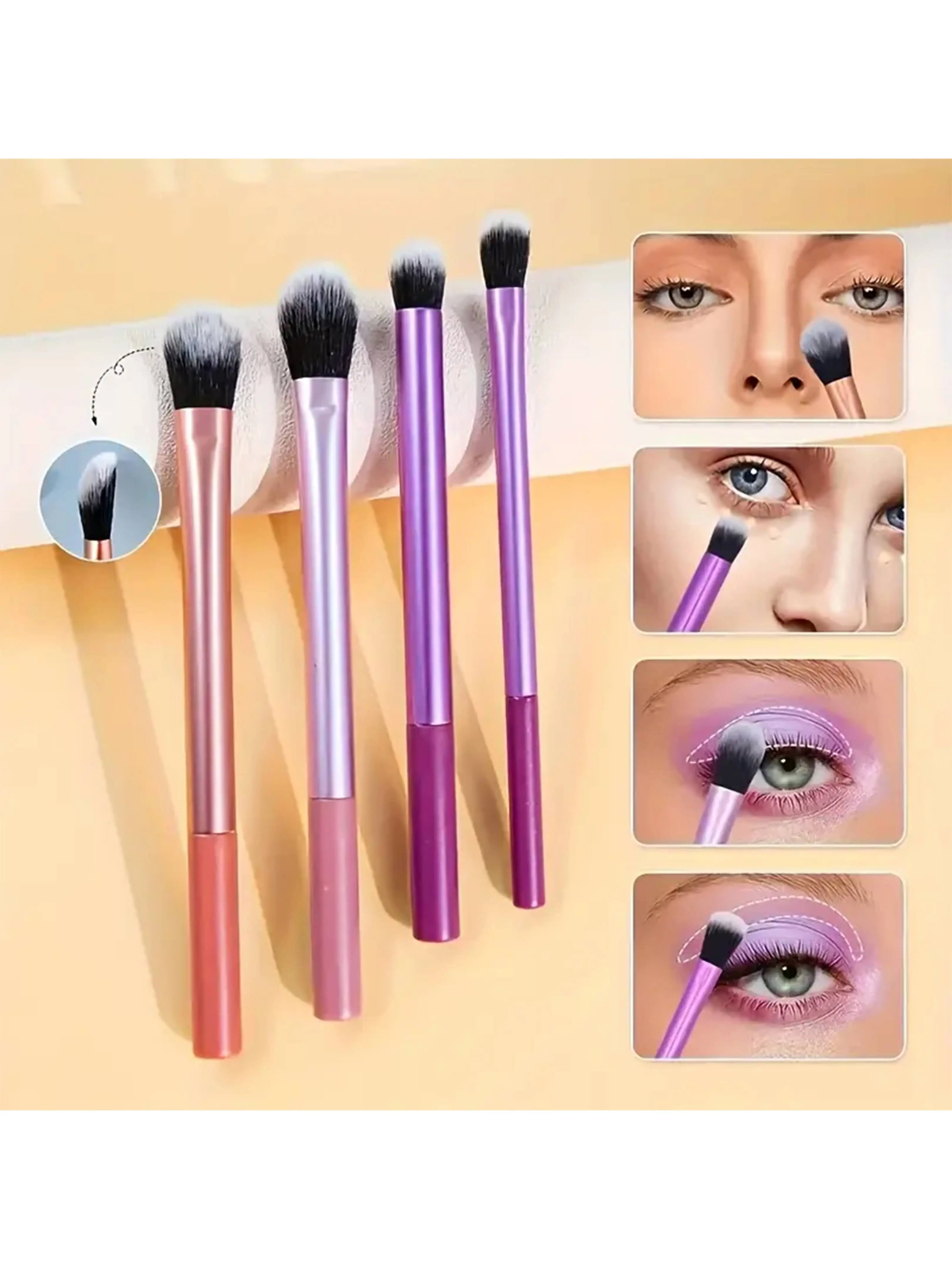 Kit de brochas de maquillaje, 8 Uds., pelo sintético suave, brochas de maquillaje, base, colorete, sombra de ojos, herramientas de maquillaje cosmético