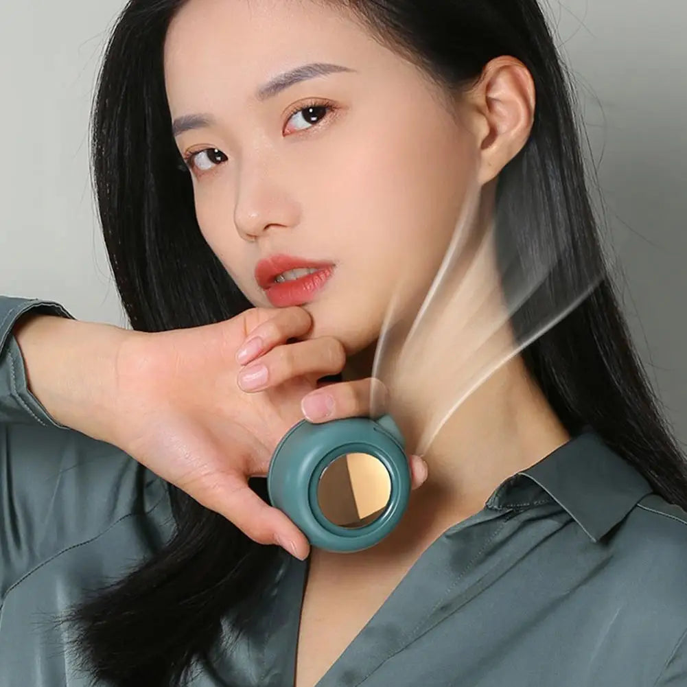 Mini ventilador con clip para colgar en la cintura y el cuello, ventilador eléctrico de refrigeración por aire, ventilador USB sin aspas para acampar al aire libre, accesorios de pesca