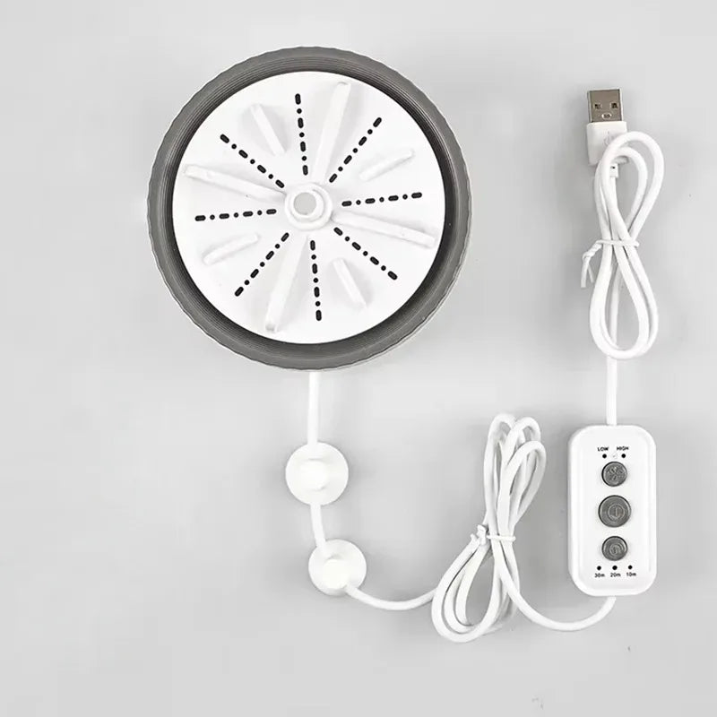 Mini lavadora USB portátil, turbina compacta para ropa interior y calcetines con 3 velocidades ajustables, diseño que ahorra espacio para dormitorios y viajes