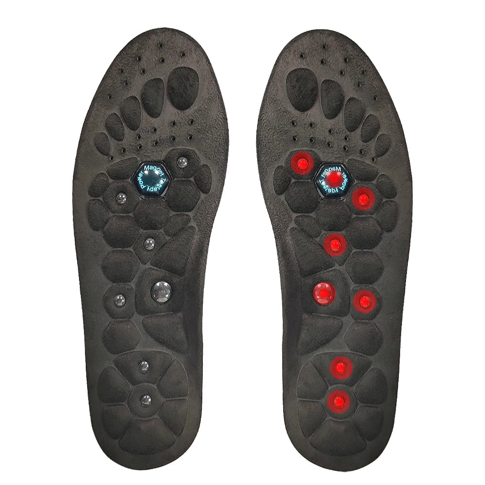 Plantillas de acupresión para pies, terapia magnética, reflexología, cuidado de la salud, almohadillas para zapatos, soporte para arco, absorción de impacto, suelas de zapatos cómodas