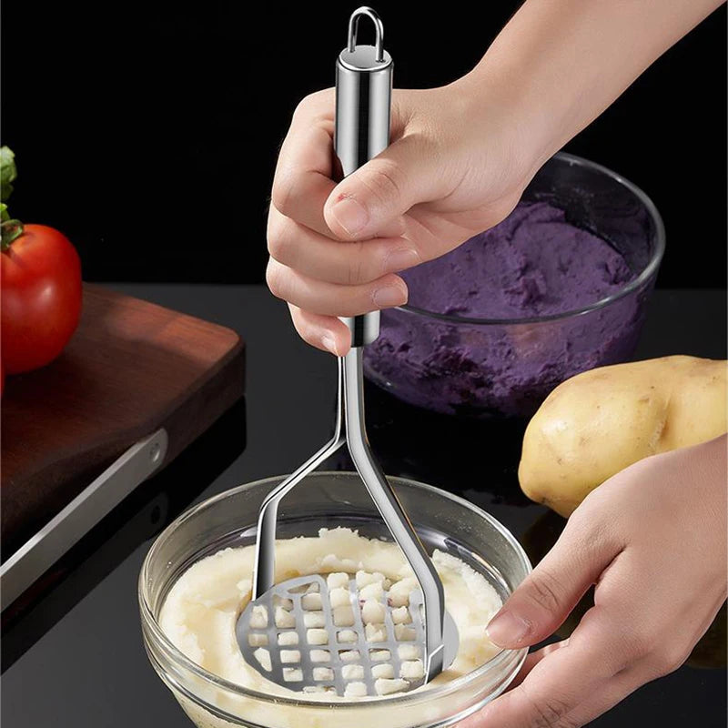 Aparato de Cocina, prensa de barro creativa, machacador de puré, máquina para hacer jugo, trituradora de patatas de acero inoxidable, empujador, herramientas de fruta, Cocina Cozinha