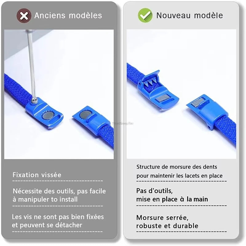 Cordones Elásticos para Zapatillas, Cordones Planos de Algodón, Cordones con Hebilla Magnética Mejorada, Cordones sin Atar para Niños y Adultos