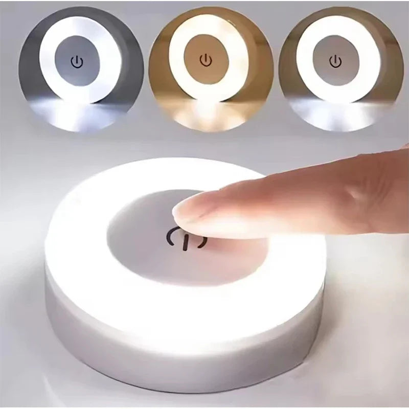 Luces LED de noche con Sensor táctil, lámpara de noche de pared regulable de 3 colores, recargable por USB, magnética, para habitación, pasillo y dormitorio, 1-6 uds.