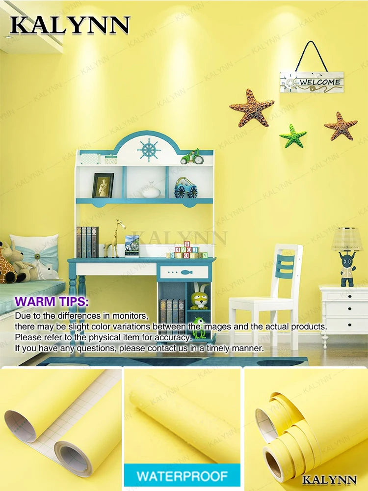 Papel tapiz impermeable de Color sólido, autoadhesivo para habitación, armario blanco y negro, pegatina de pared mate para muebles de cocina, ancho personalizable