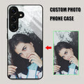 Funda Personalizada para Samsung Galaxy S20 S21 S22 S23 S24 S25 S26 FE Plus Ultra Edge 5G, Funda de Lujo con Espejo de Cristal Negro