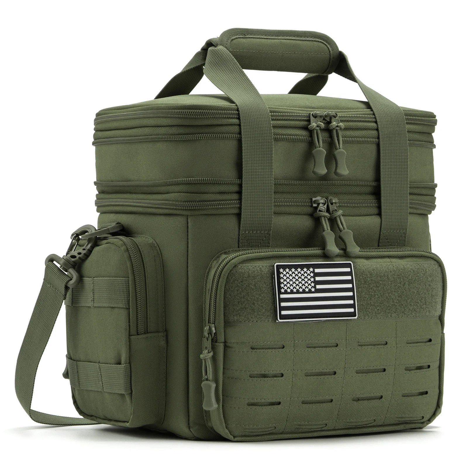 Fiambrera táctica de 18L para hombre, bolsa térmica con aislamiento de alta resistencia expandible, bolsa térmica a prueba de fugas, trabajo, Camping, pícnic al aire libre