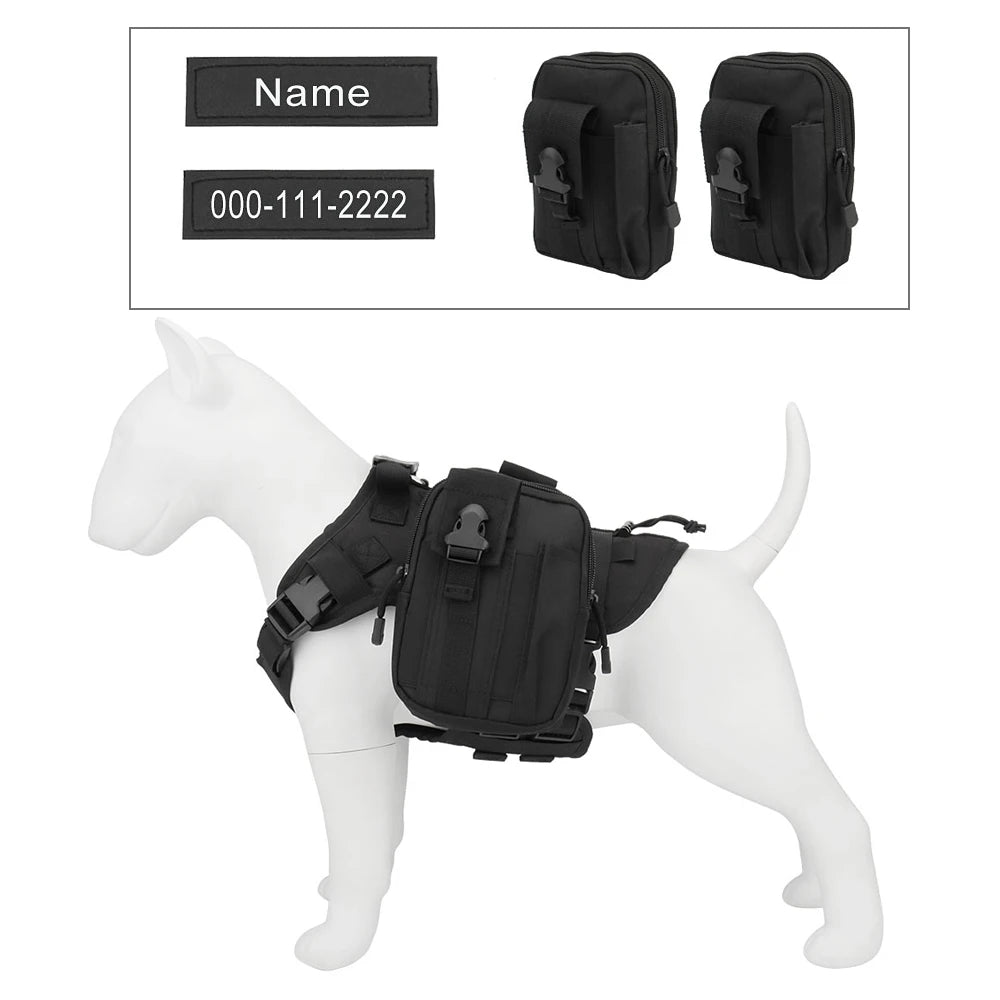 Arnés para perro con nombre personalizado, teléfono personalizado, arnés ajustable transpirable para mascotas, chaleco con correa para el pecho para perros medianos y grandes