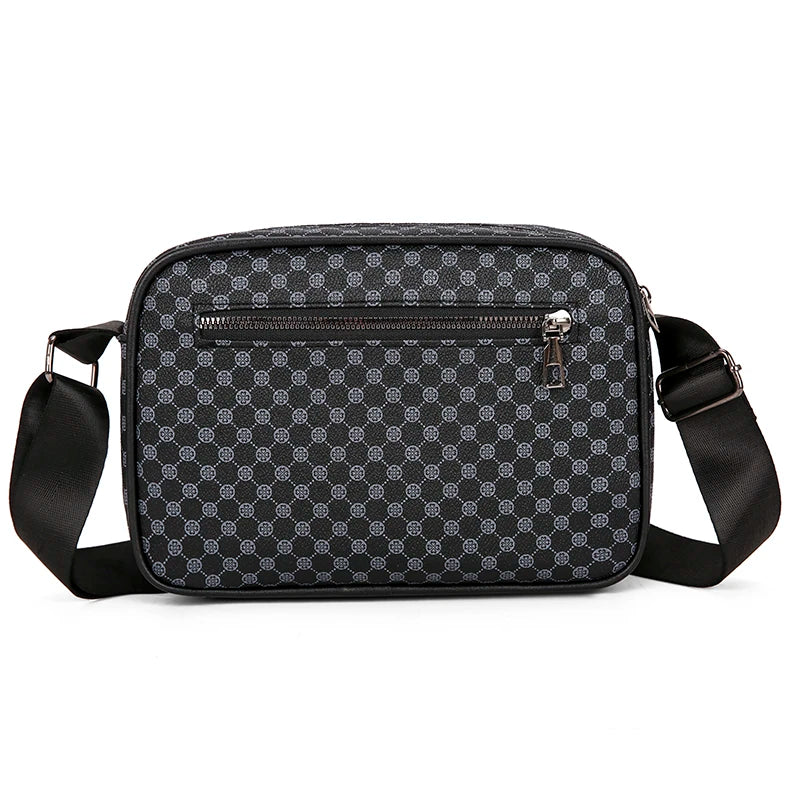 Bolso de hombro con estampado de moda para hombre, bandolera de mensajero de piel sintética, bolso de estilo Vintage para hombre, bolso de hombro, regalo para hombre