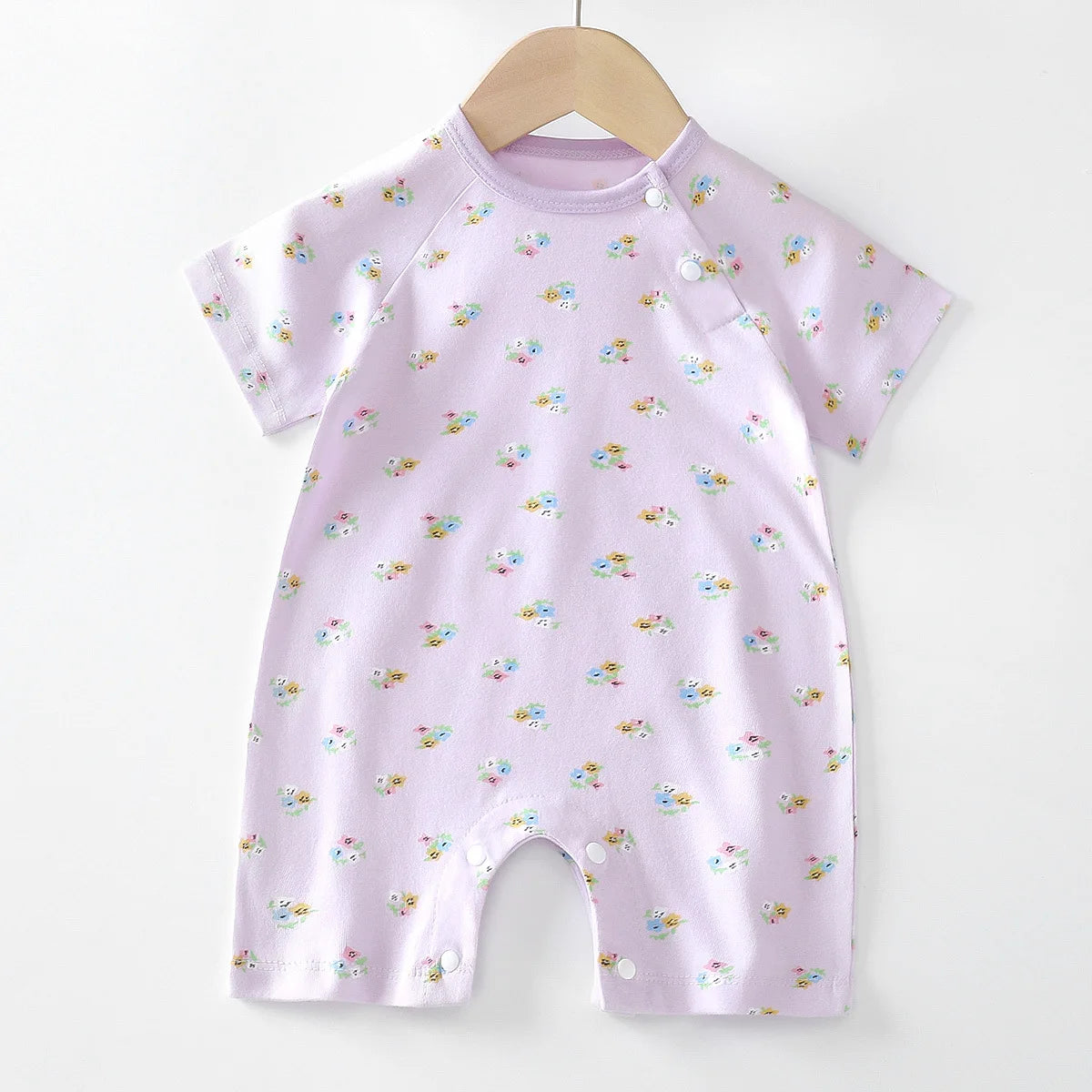 Monos de dibujos animados para bebé, mono de algodón transpirable de verano de manga corta para recién nacidos, niños y niñas, ropa para gatear