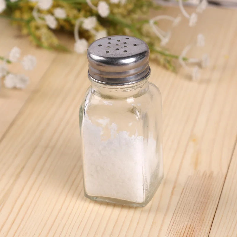 Botella de especias de vidrio para cocina, botella de condimentos para barbacoa con tapa, salero y pimienta, Mini juego de tarros de condimentos